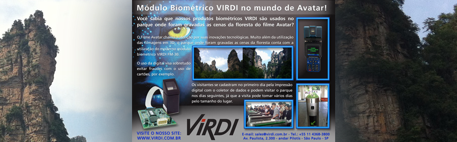 Módulo Biométrico VIRDI no mundo de Avatar!